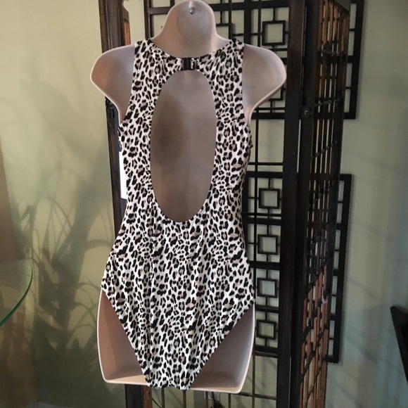 EJ Cheetah Print Monokini (NWT) Cut Out Size L - Picture 3 of 8
